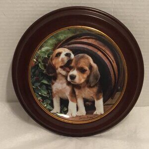 Franklin Mint Barrel O' Beagles Limited Edition Numbered Collector's Plate